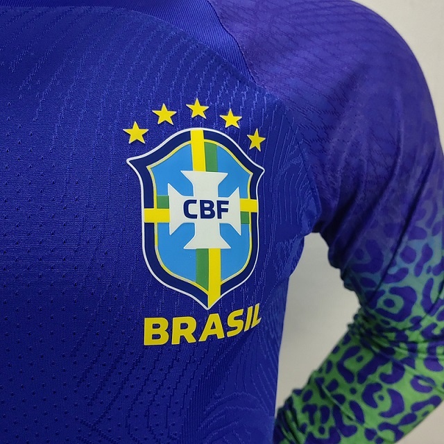 Brazil 2022 World Cup Away Long Jersey(Player)