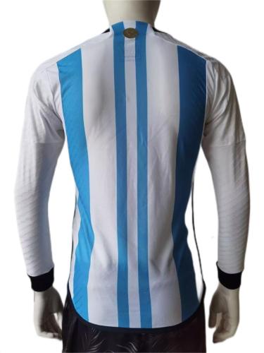 Argentina 2022 World Cup Home Long Jersey(Player)