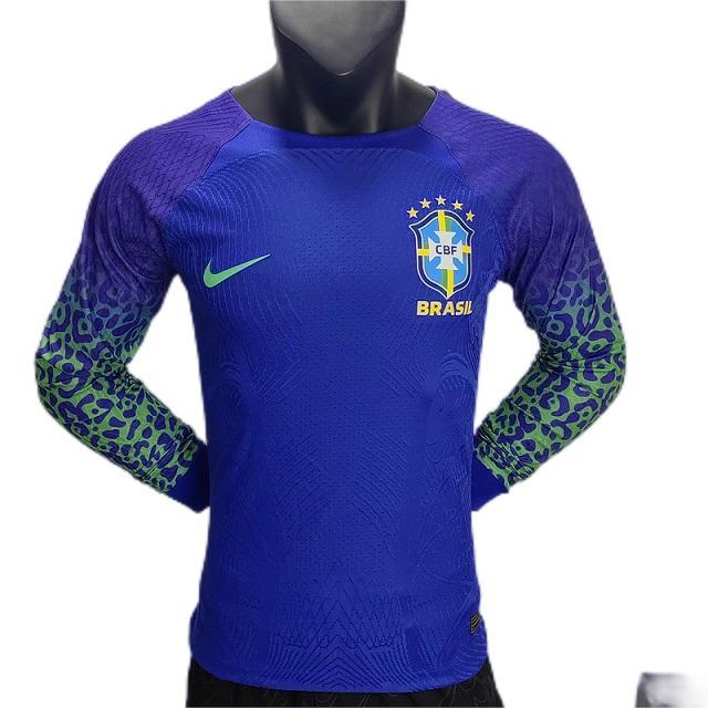 Brazil 2022 World Cup Away Long Jersey(Player)