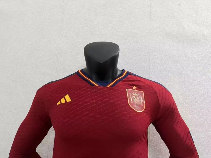 Spain 2022 World Cup Home Long Jersey(Player)