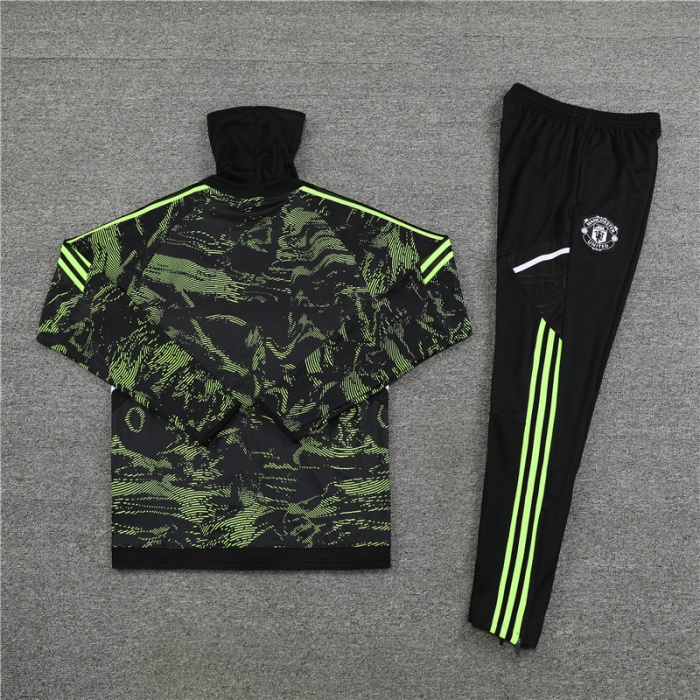 Manchester Utd 22/23 Tracksuit - Black/Green