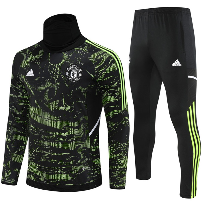 Manchester Utd 22/23 Tracksuit - Black/Green