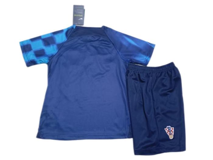 Kids-Croatia 2022 World Cup Away Soccer Jersey