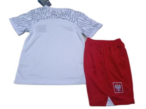 Kids-Poland 2022 World Cup Home Soccer Jersey