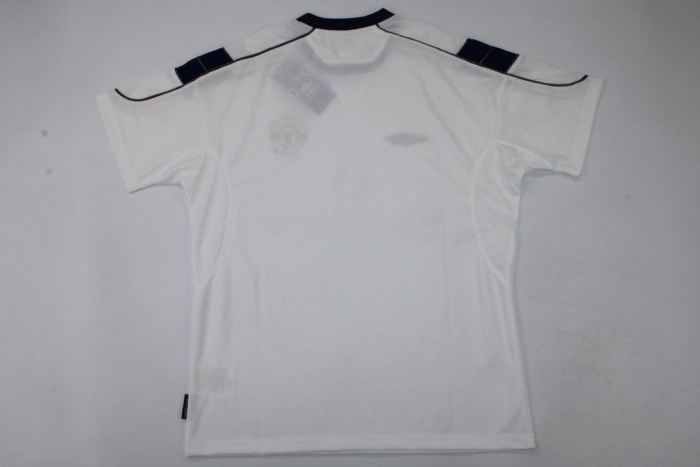 Manchester Utd 99/00 Away White Soccer Jersey