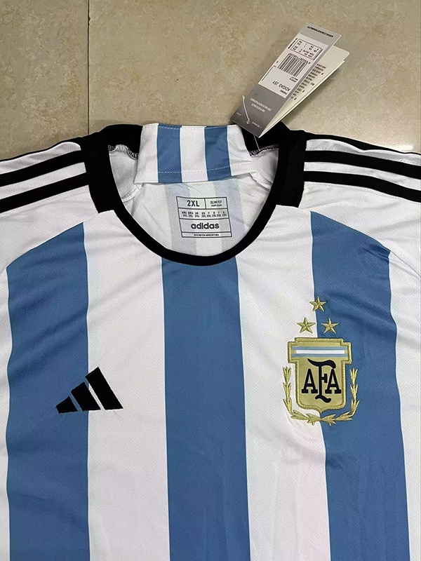 Argentina 2022 World Cup Home Soccer Jersey(3 stars)