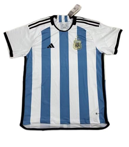 Argentina 2022 World Cup Home Soccer Jersey(3 stars)