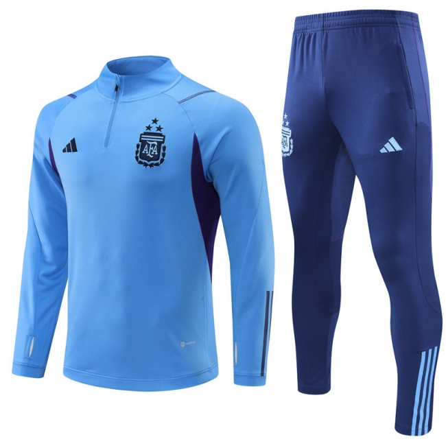 Argentina 22/23 Tracksuit - Sky Blue/Purple