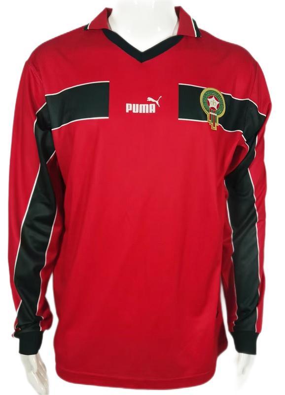 Morocco 1998 World Cup Third Red Long Jersey