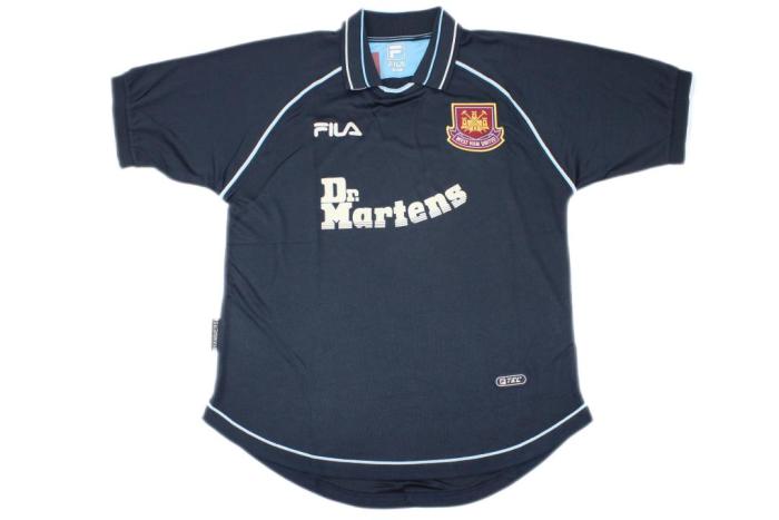 Westham 99/01 Third Dark Blue Soccer Jersey