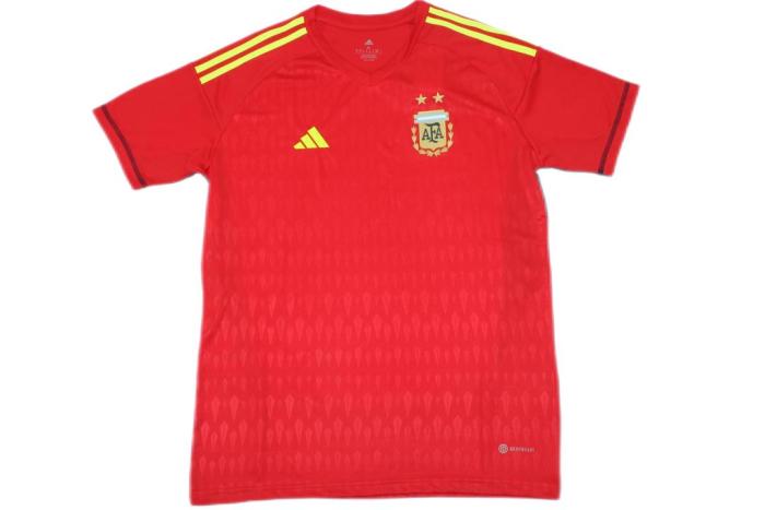 Argentina 2022 World Cup GK Red Soccer Jersey