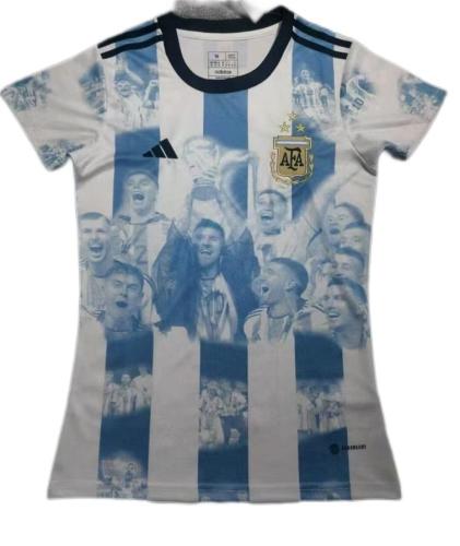 Argentina Woman 2022 World Cup Home 3 Stars Champion