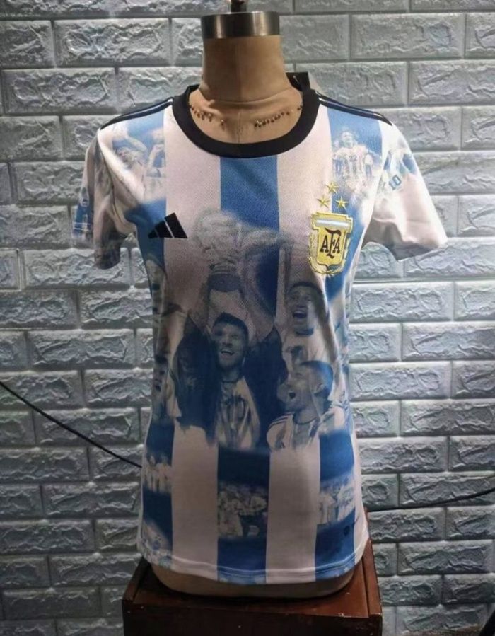 Argentina Woman 2022 World Cup Home 3 Stars Champion
