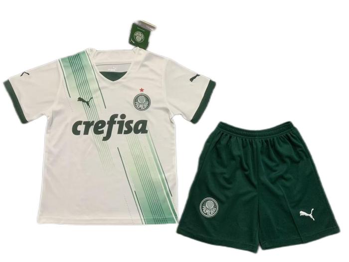 Kids-Palmeiras 23/24 Away White Soccer Jersey