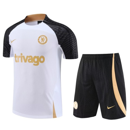 Chelsea 23/24 White/Black/Golden Training Kit Jersey