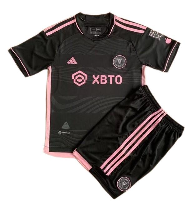 Kids-Inter Miami 23/24 Away Black/Pink Soccer Jersey