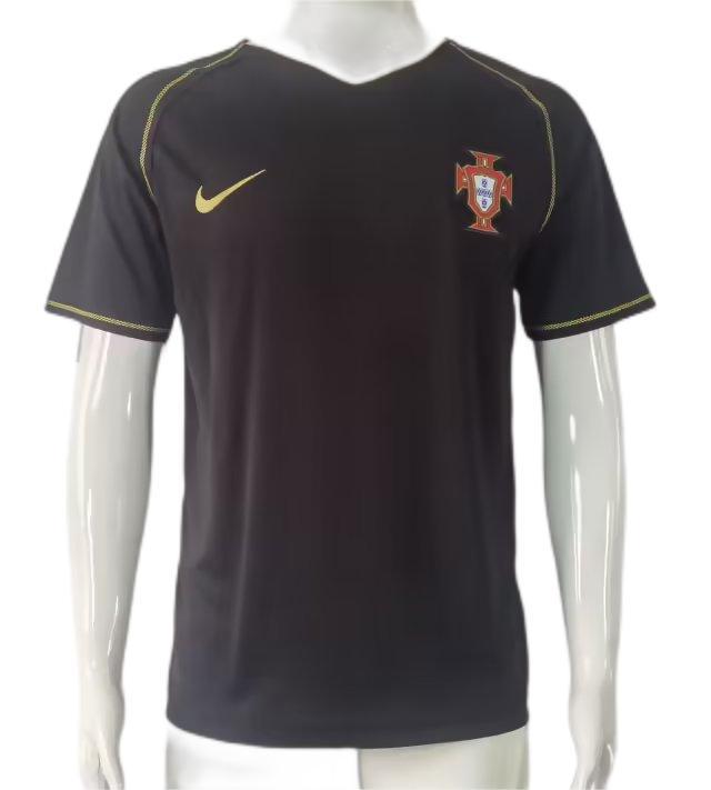 Portugal 2006 Away Black Soccer Jersey