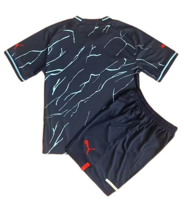 Kids-Manchester City 23/24 Concept Navy Blue Soccer Jersey