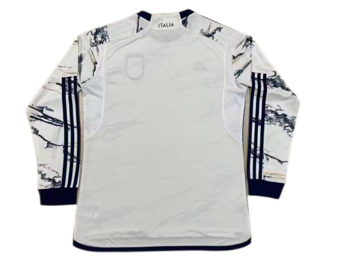 Italy 23/24 Away White Long Soccer Jersey