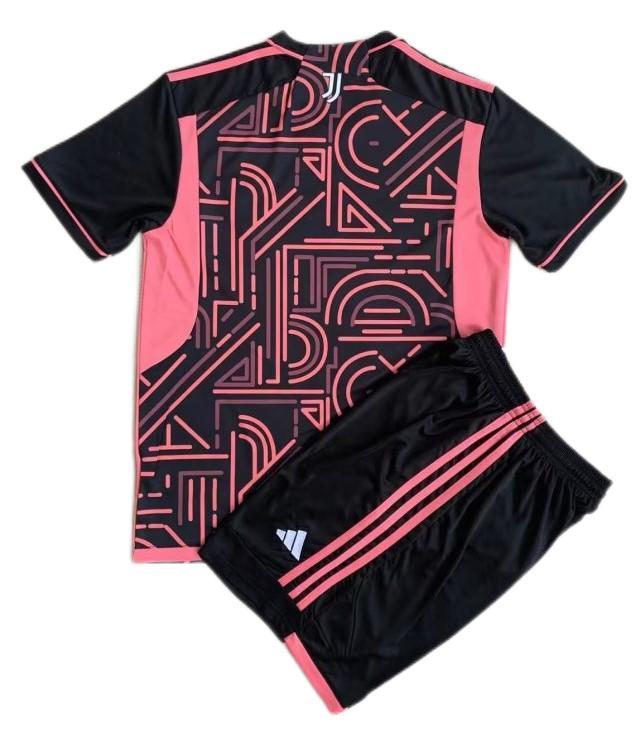 Kids-Juventus 23/24 Concept Black/Pink Soccer Jersey