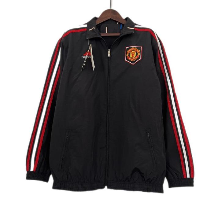 Manchester Utd 23/24 Reversible Wind Coat - Black