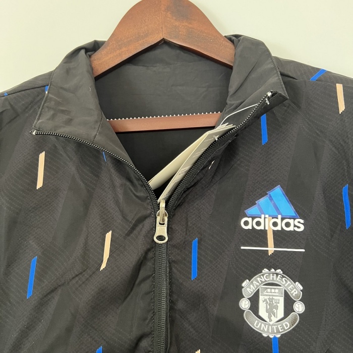 Manchester Utd 23/24 Reversible Wind Coat - Black
