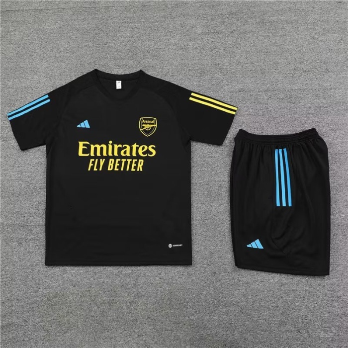 Arsenal 23/24 Black/Yellow Training Kit Jerseys
