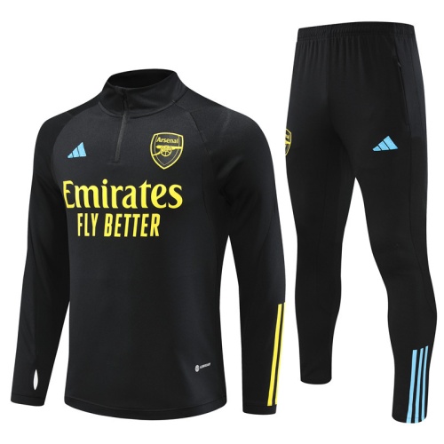 Kids Arsenal 23/24 Tracksuit - Black/Yellow/Blue