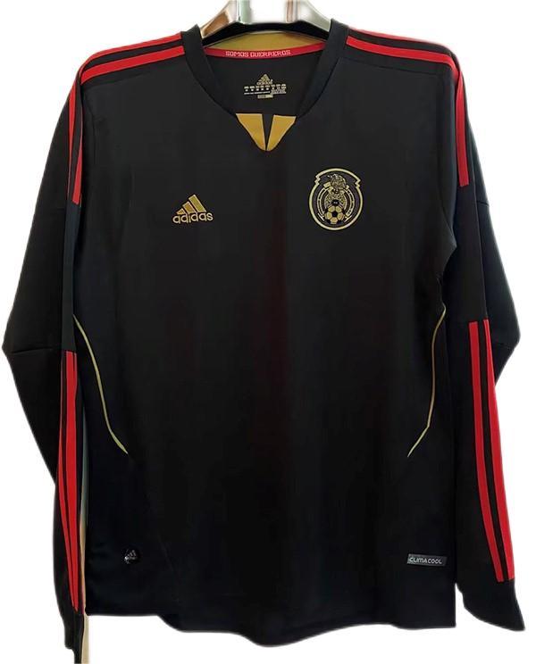 Mexico 11/12 Away Black Long Soccer Jersey