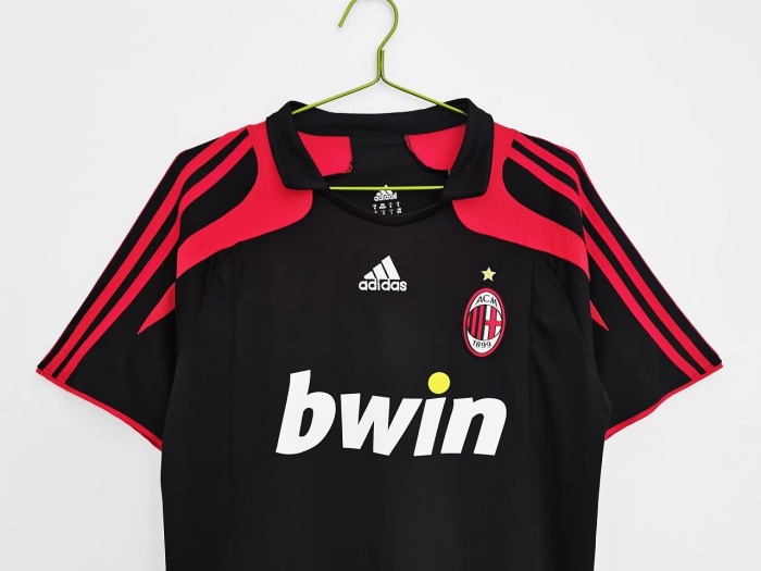 AC Milan 07/08 Third Black Soccer Jersey
