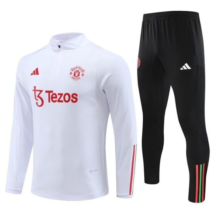 Kids Manchester Utd 23/24 Tracksuit - White
