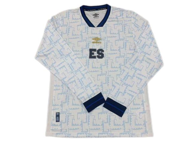 El Salvador 23/24 Away White Long Soccer Jersey