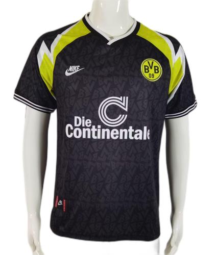 Dortmund 95/96 Away Black Soccer Jersey