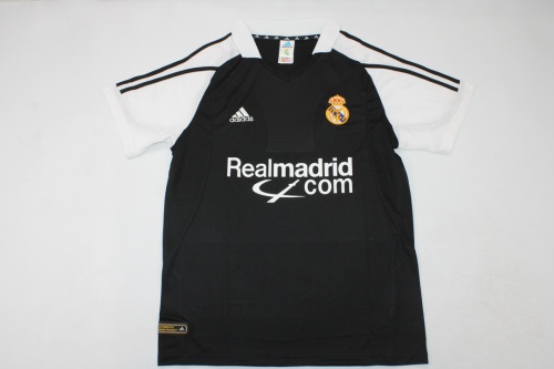 Real Madrid 01/02 Away Black/White Soccer Jersey