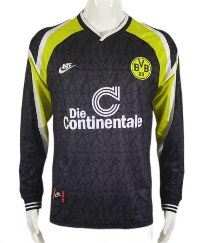 Dortmund 95/96 Away Black Long Soccer Jersey