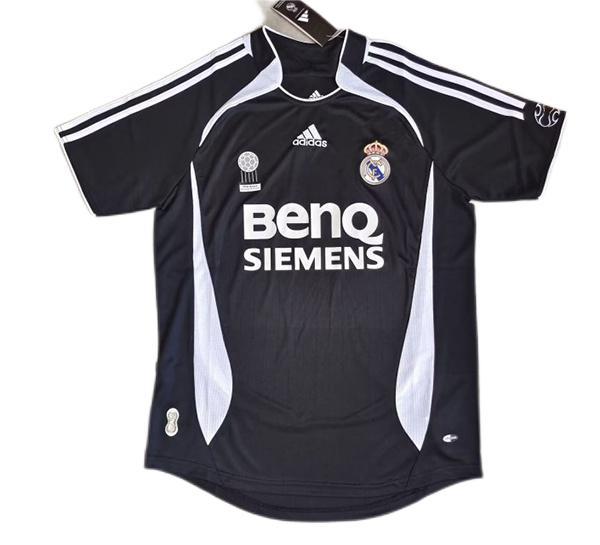 Real Madrid 06/07 Away Black Soccer Jersey