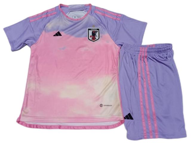 Kids-Japan 2023 Away Pink Soccer Jersey