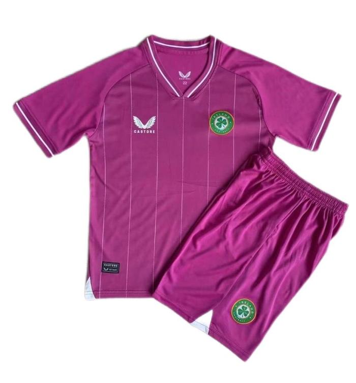 Kids-Ireland 23/24 GK Pink Soccer Jersey