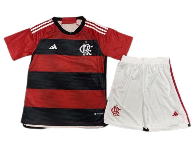 Kids-Flamengo 23/24 Home Soccer Jersey