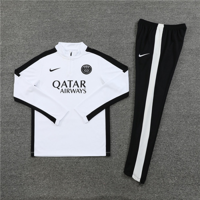 Paris St Germain 23/24 Tracksuit - White/Black