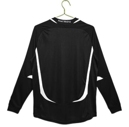 Real Madrid 06/07 Away Black Long Soccer Jersey