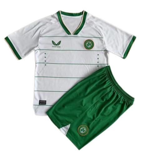 Kids-Ireland 23/24 Away White Soccer Jersey