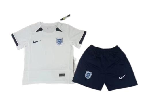 Kids-England 2023 Home Soccer Jersey