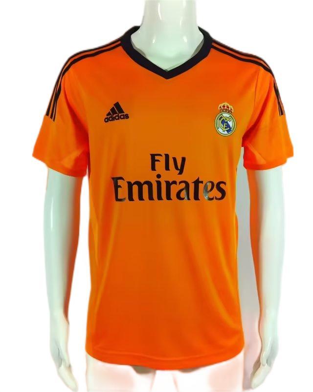 Real Madrid 13/14 Third Orange Soccer Jersey