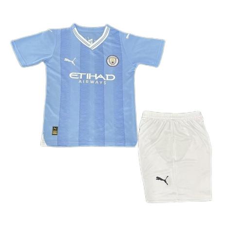 Kids-Manchester City 23/24 Home Leaked Soccer Jersey