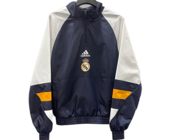 Real Madrid 23/24 Wind Coat - Dark Blue/White