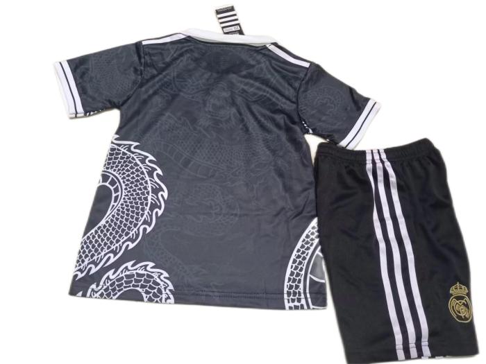 Kids-Real Madrid 23/24 Black Training Soccer Jersey