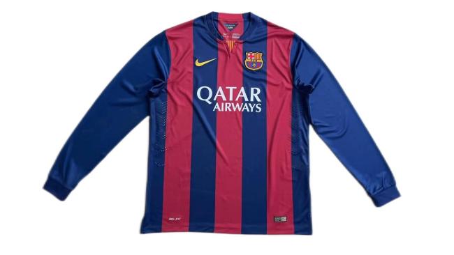 Barcelona 14/15 Home Long Soccer Jersey