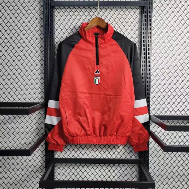 Italy 23/24 Wind Coat - Red/Black