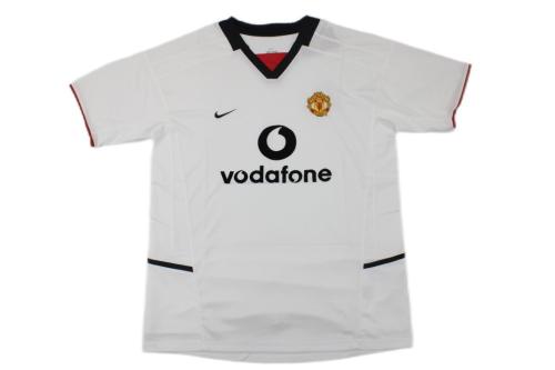 Manchester Utd 02/03 Away White Soccer Jersey
